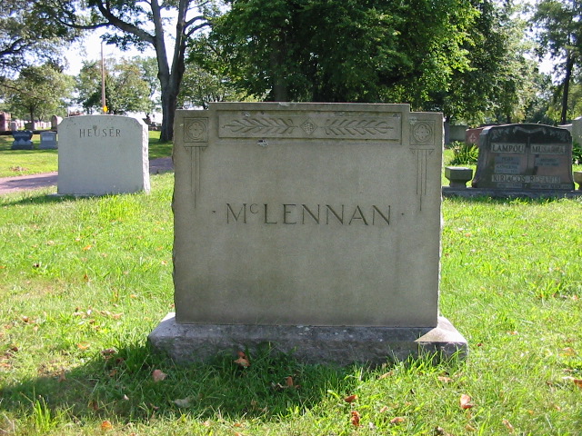 Photo of headstones/Augustus Duncan McLennan 1871-1945 hdstn Front_